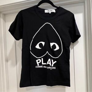 NWT Commes des Garçons Play Black T-Shirt Size Small